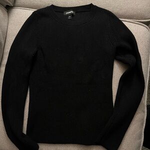 Express Women's Classic Black Crew Neck Sweater